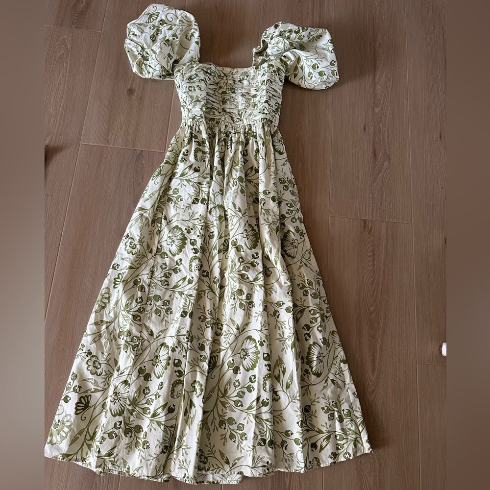 Abercrombie & Fitch Green and Cream Dress